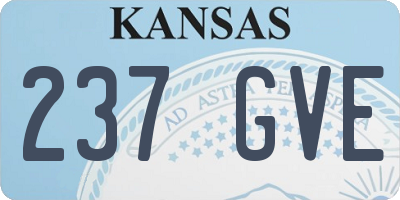 KS license plate 237GVE