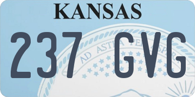KS license plate 237GVG