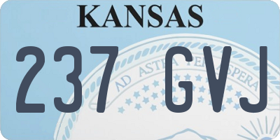 KS license plate 237GVJ