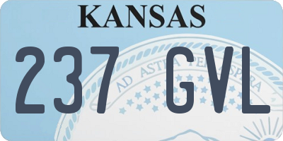 KS license plate 237GVL