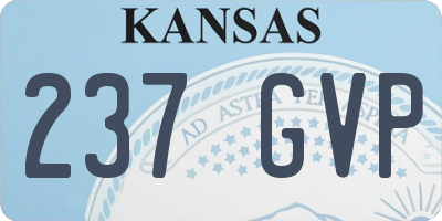 KS license plate 237GVP