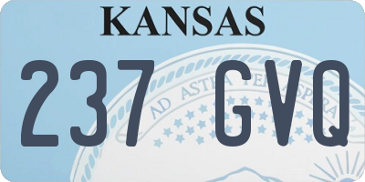 KS license plate 237GVQ