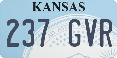 KS license plate 237GVR