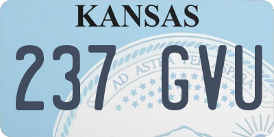 KS license plate 237GVU
