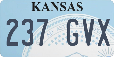KS license plate 237GVX
