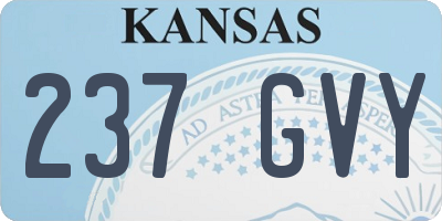 KS license plate 237GVY