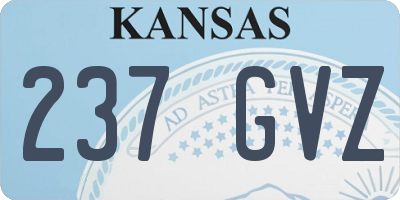 KS license plate 237GVZ