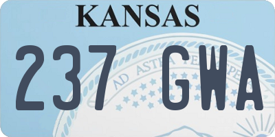 KS license plate 237GWA
