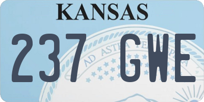 KS license plate 237GWE