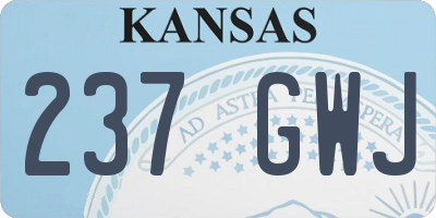 KS license plate 237GWJ