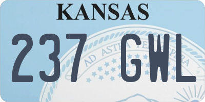 KS license plate 237GWL