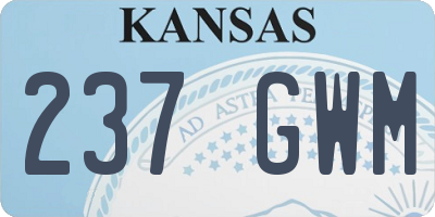 KS license plate 237GWM