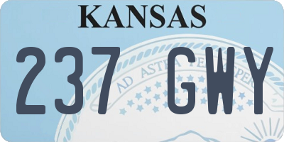 KS license plate 237GWY
