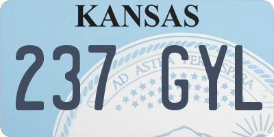 KS license plate 237GYL