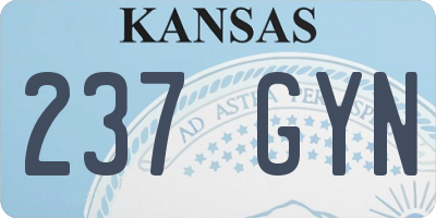 KS license plate 237GYN