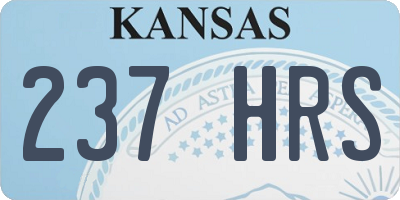 KS license plate 237HRS