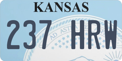 KS license plate 237HRW