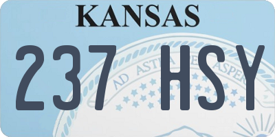 KS license plate 237HSY