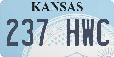 KS license plate 237HWC