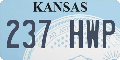 KS license plate 237HWP