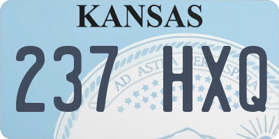 KS license plate 237HXQ