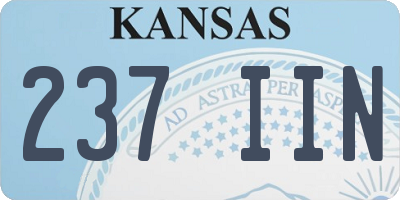 KS license plate 237IIN