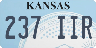 KS license plate 237IIR
