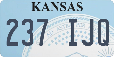 KS license plate 237IJQ