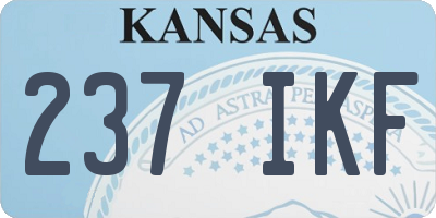 KS license plate 237IKF