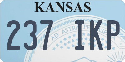 KS license plate 237IKP