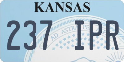 KS license plate 237IPR