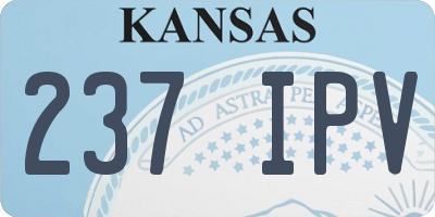 KS license plate 237IPV