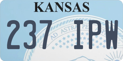 KS license plate 237IPW