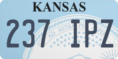 KS license plate 237IPZ