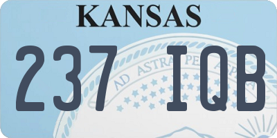 KS license plate 237IQB
