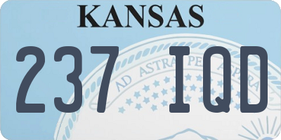 KS license plate 237IQD