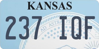 KS license plate 237IQF