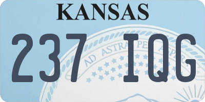 KS license plate 237IQG