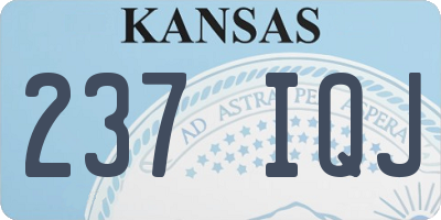 KS license plate 237IQJ
