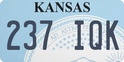 KS license plate 237IQK