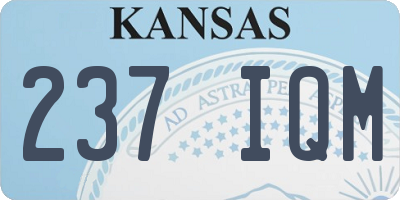 KS license plate 237IQM