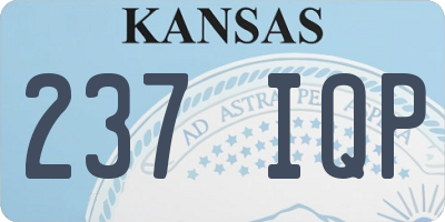 KS license plate 237IQP