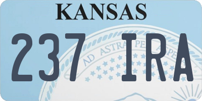 KS license plate 237IRA