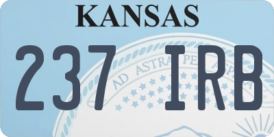 KS license plate 237IRB