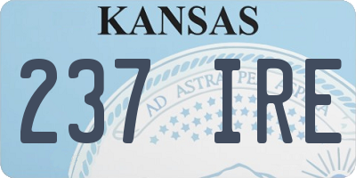 KS license plate 237IRE