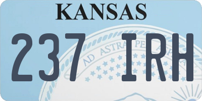 KS license plate 237IRH