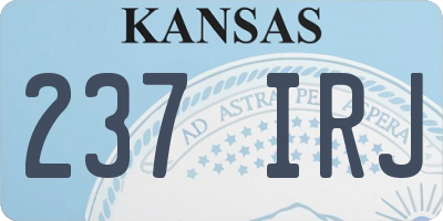 KS license plate 237IRJ