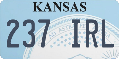 KS license plate 237IRL