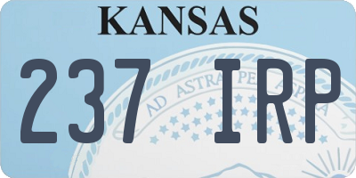 KS license plate 237IRP
