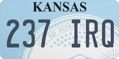 KS license plate 237IRQ